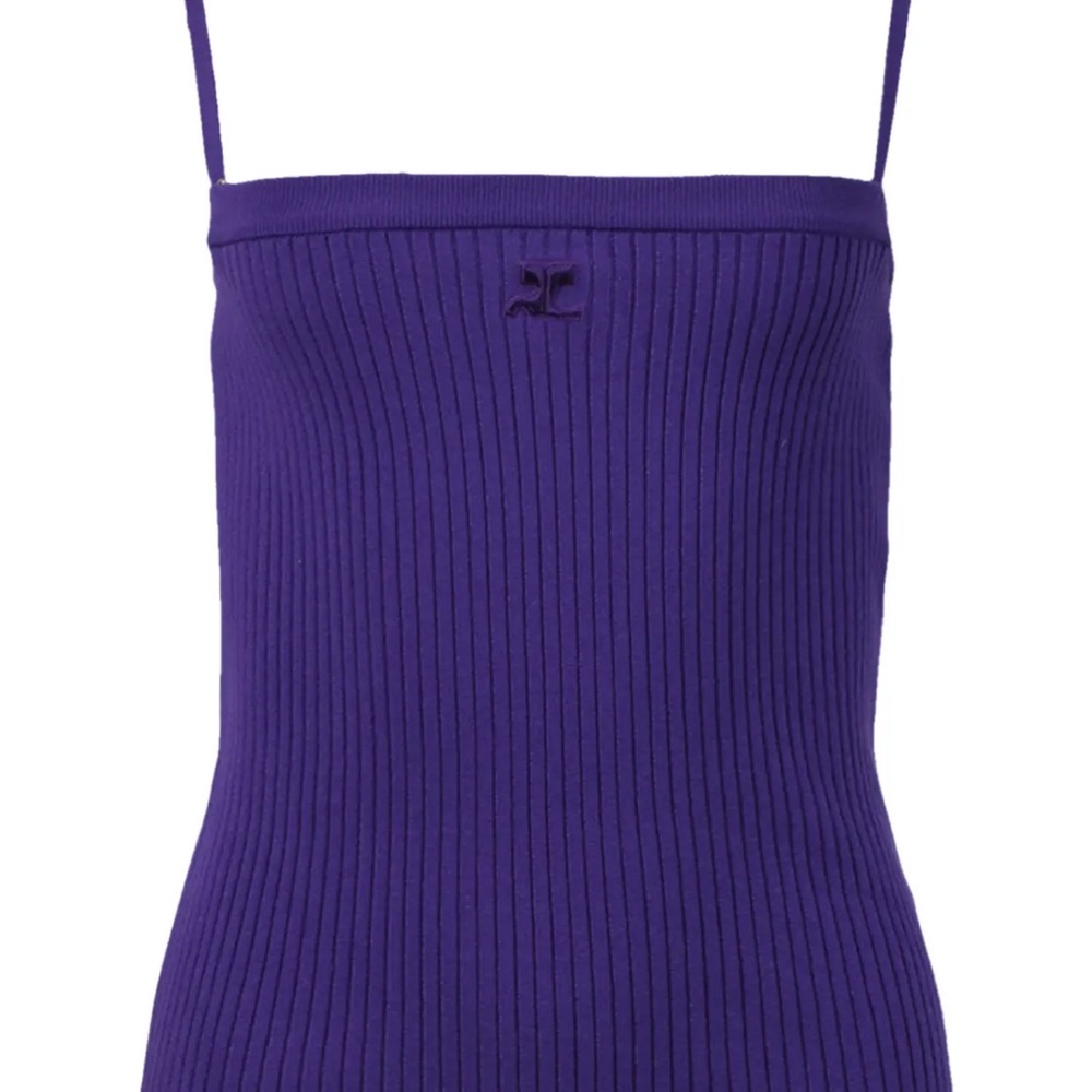 Courrèges | Women | Rib Knit Tank Top | Ultraviolet | NWT